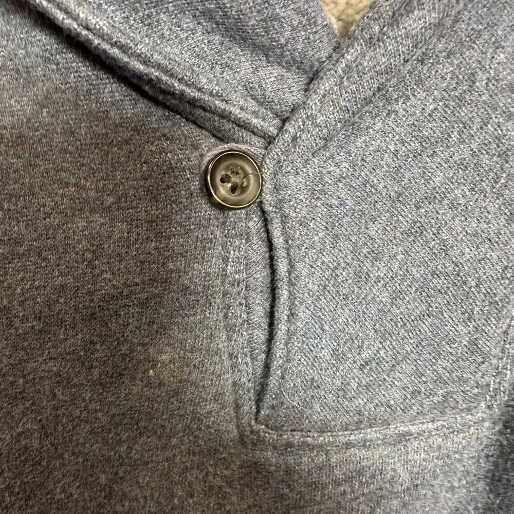 Levi's Mens Pullover Sweatshirt Jacket Size XL Blue Collar Button Pocket